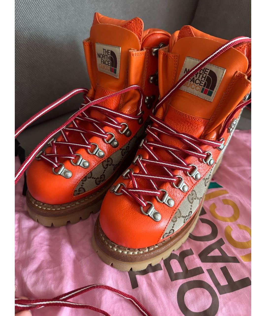GUCCI Оранжевое ботинки, фото 3