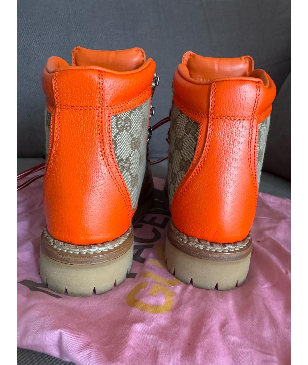 GUCCI Оранжевое ботинки, фото 5