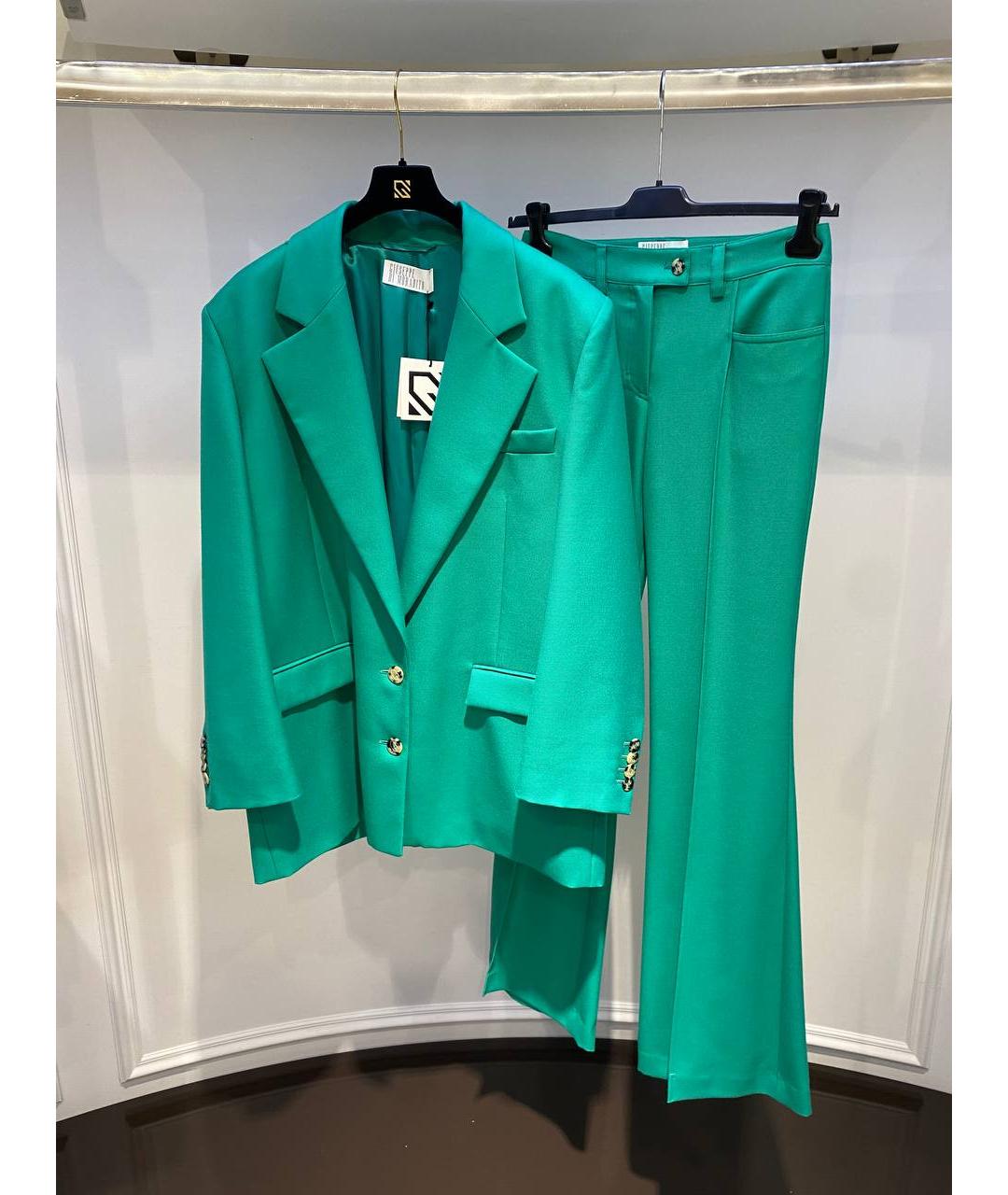 GIUSEPPE DI MORABITO Зеленый шерстяной костюм с брюками, фото 4