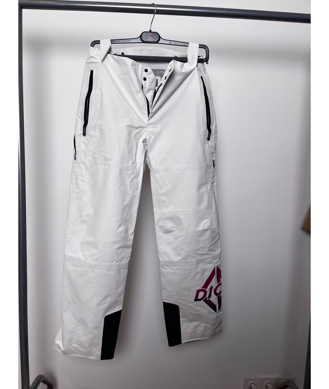 CHRISTIAN DIOR Белые полиамидовые повседневные брюки, фото 7