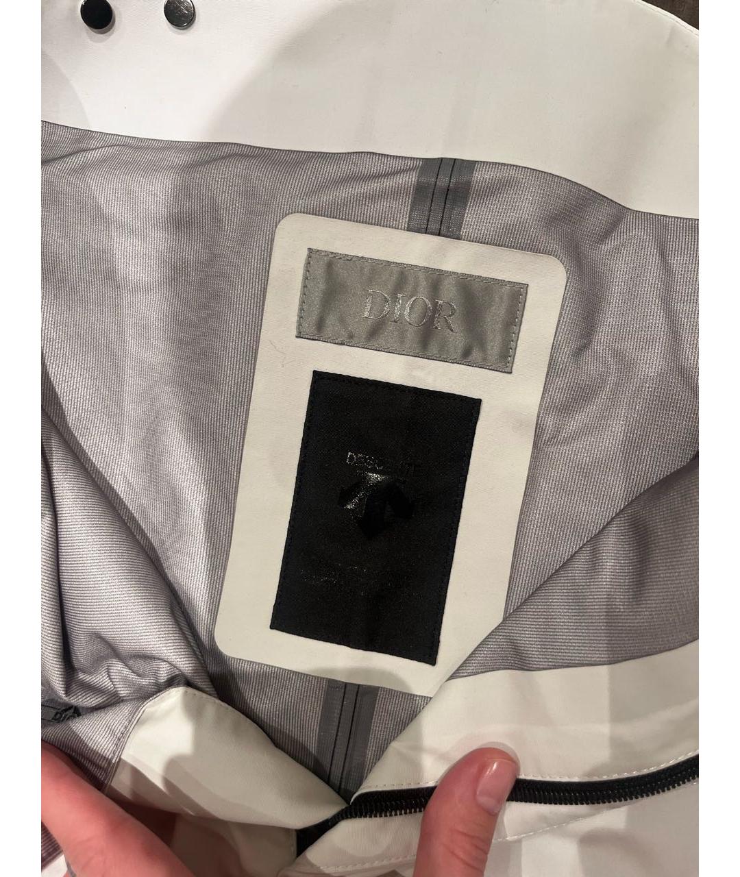 CHRISTIAN DIOR Белые полиамидовые повседневные брюки, фото 3