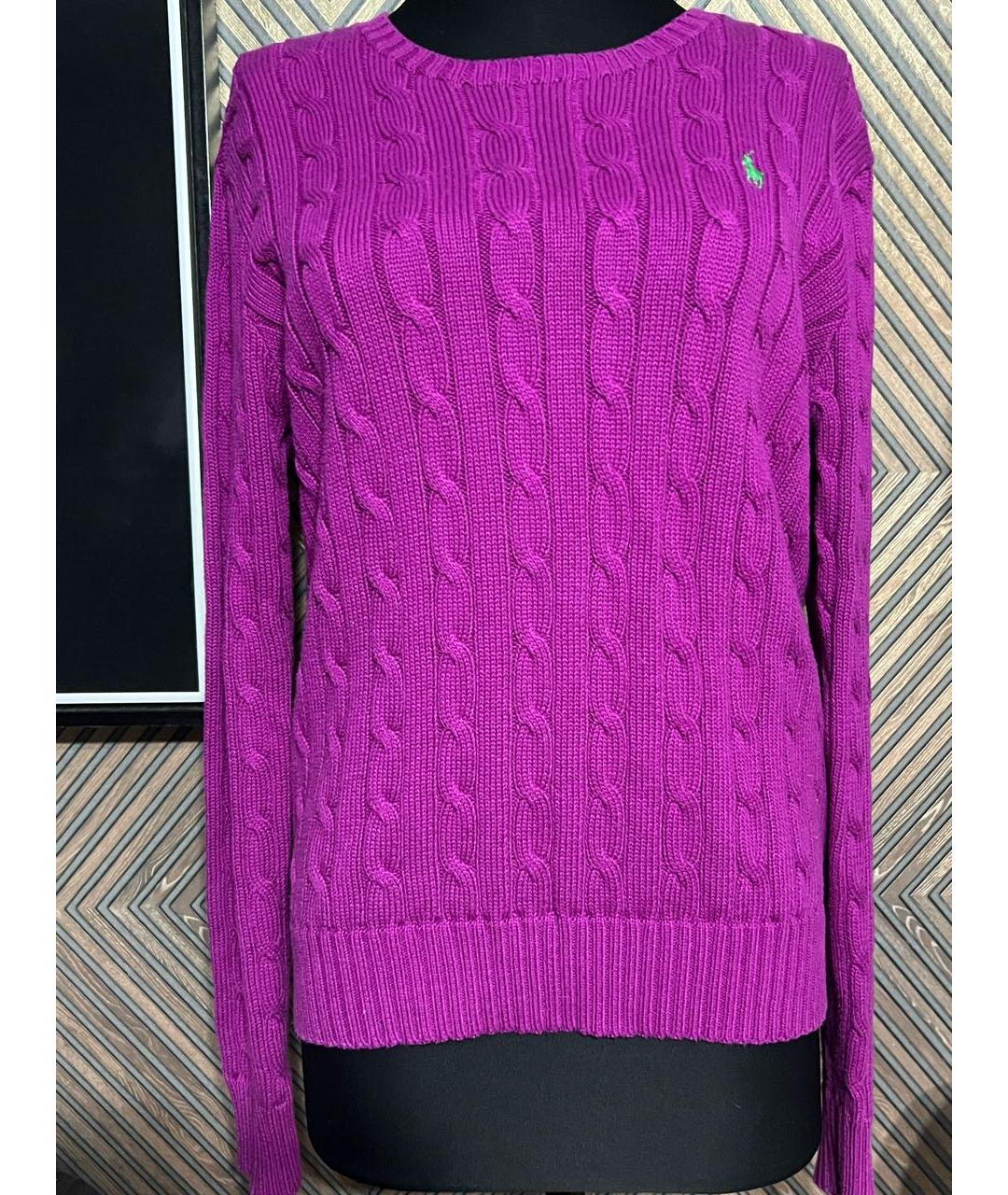 POLO RALPH LAUREN Фуксия хлопковый джемпер / свитер, фото 9