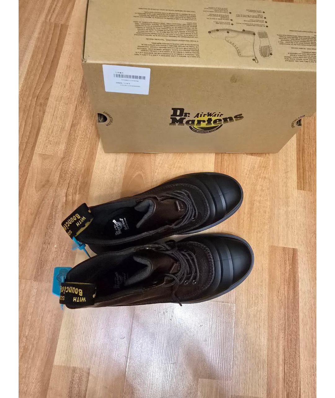 DR. MARTENS Бордовые кожаные высокие ботинки, фото 4