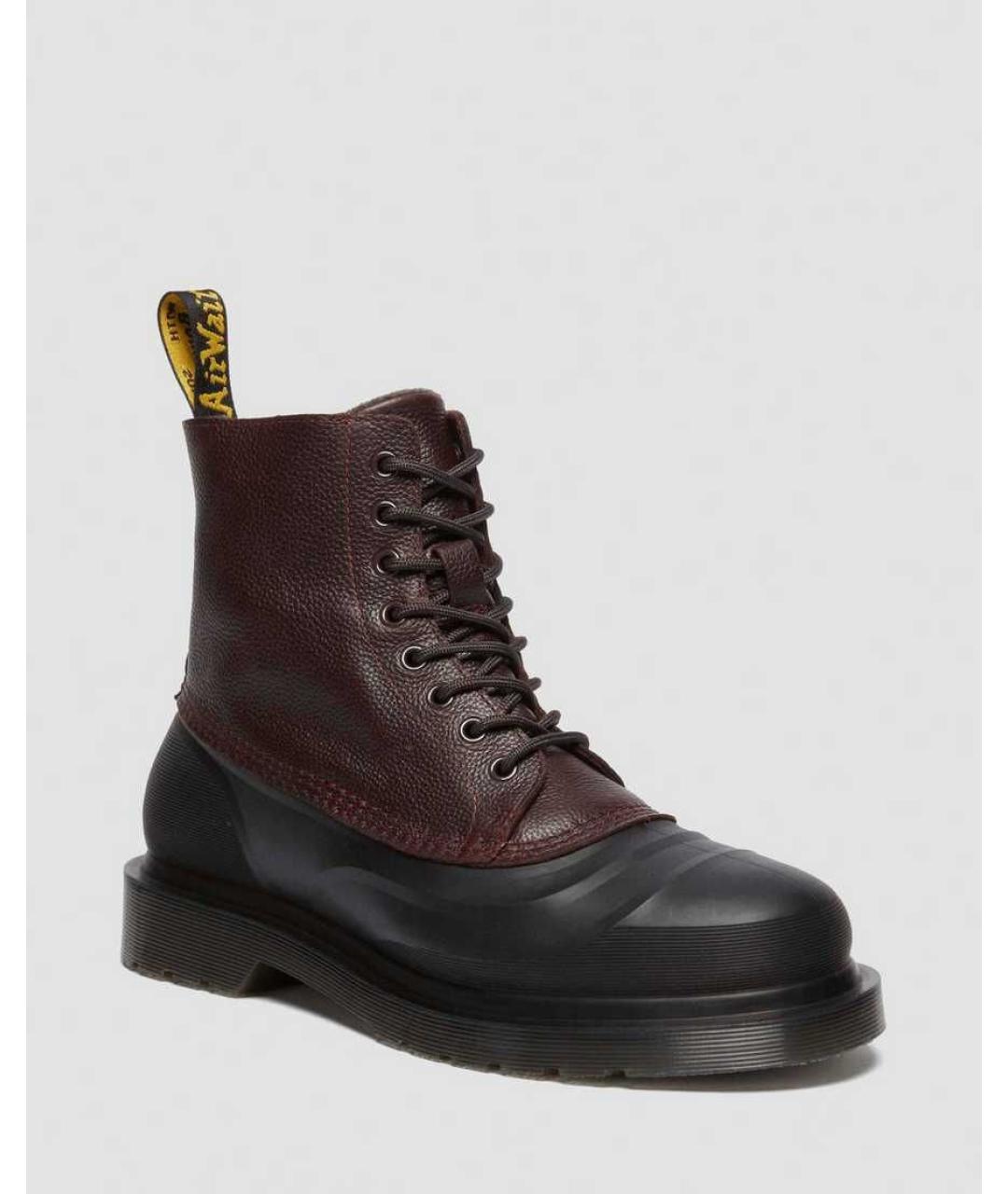 DR. MARTENS Бордовые кожаные высокие ботинки, фото 2