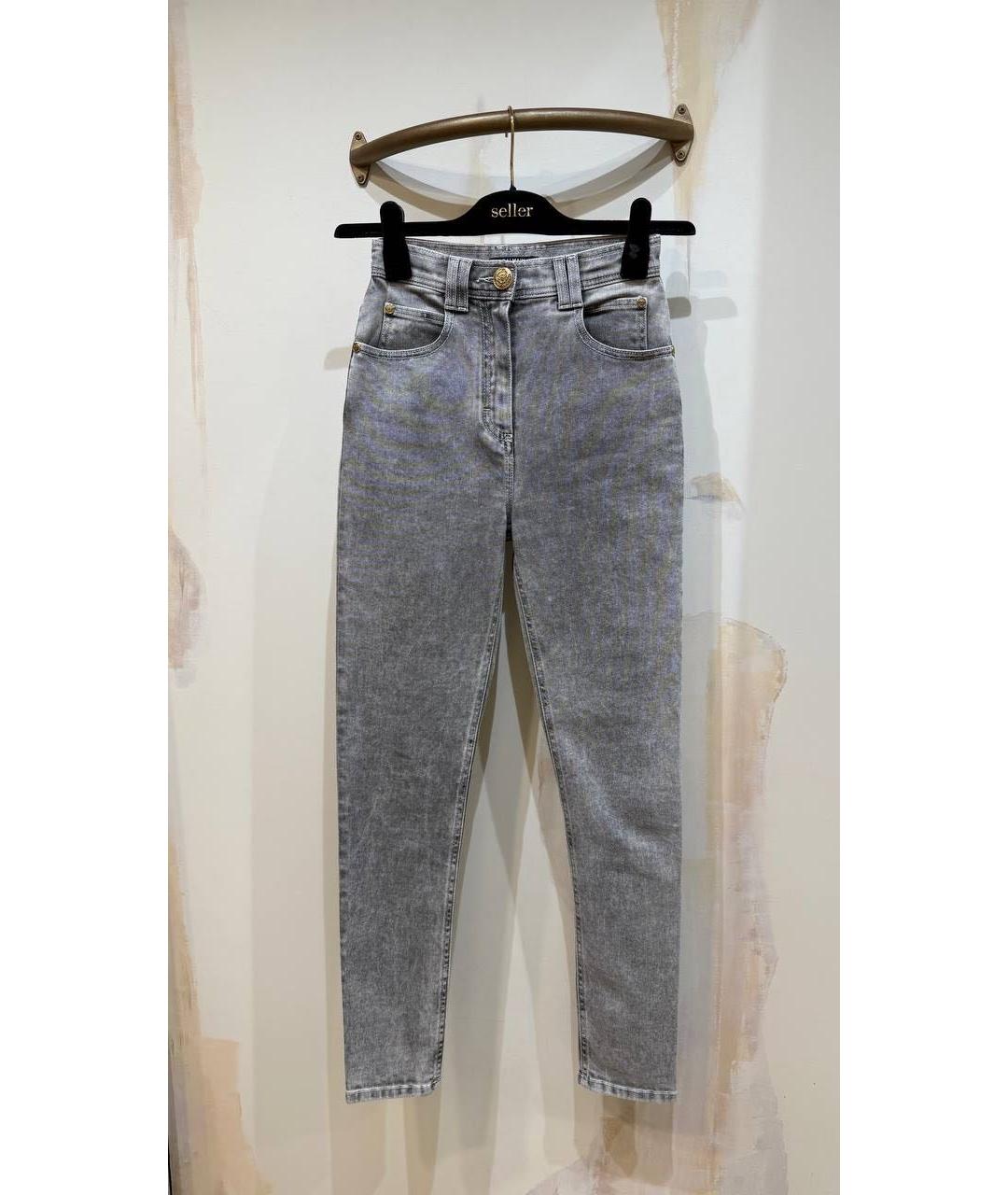 BALMAIN Антрацитовые джинсы слим, фото 5