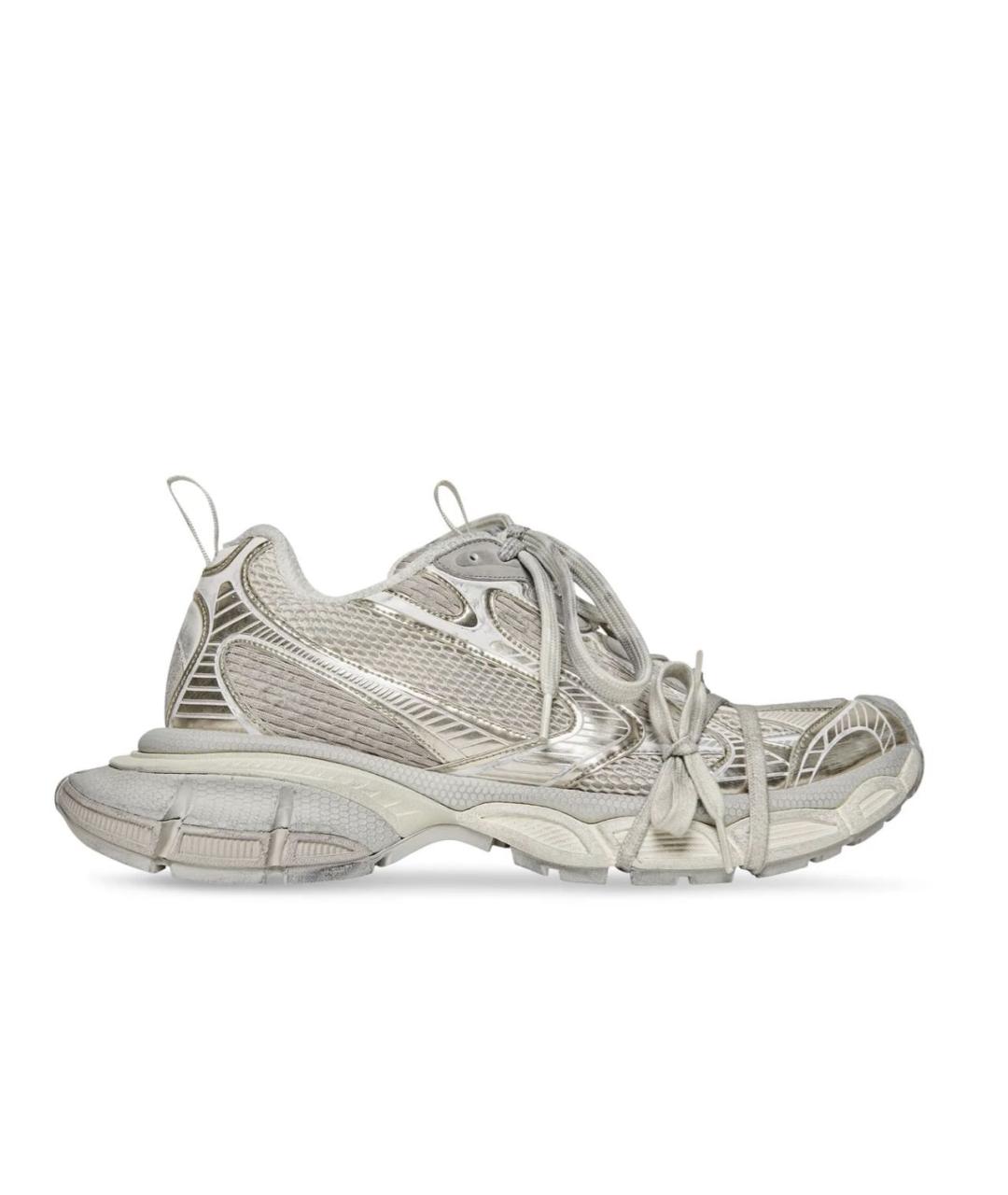 BALENCIAGA Бежевые текстильные низкие кроссовки / кеды, фото 9