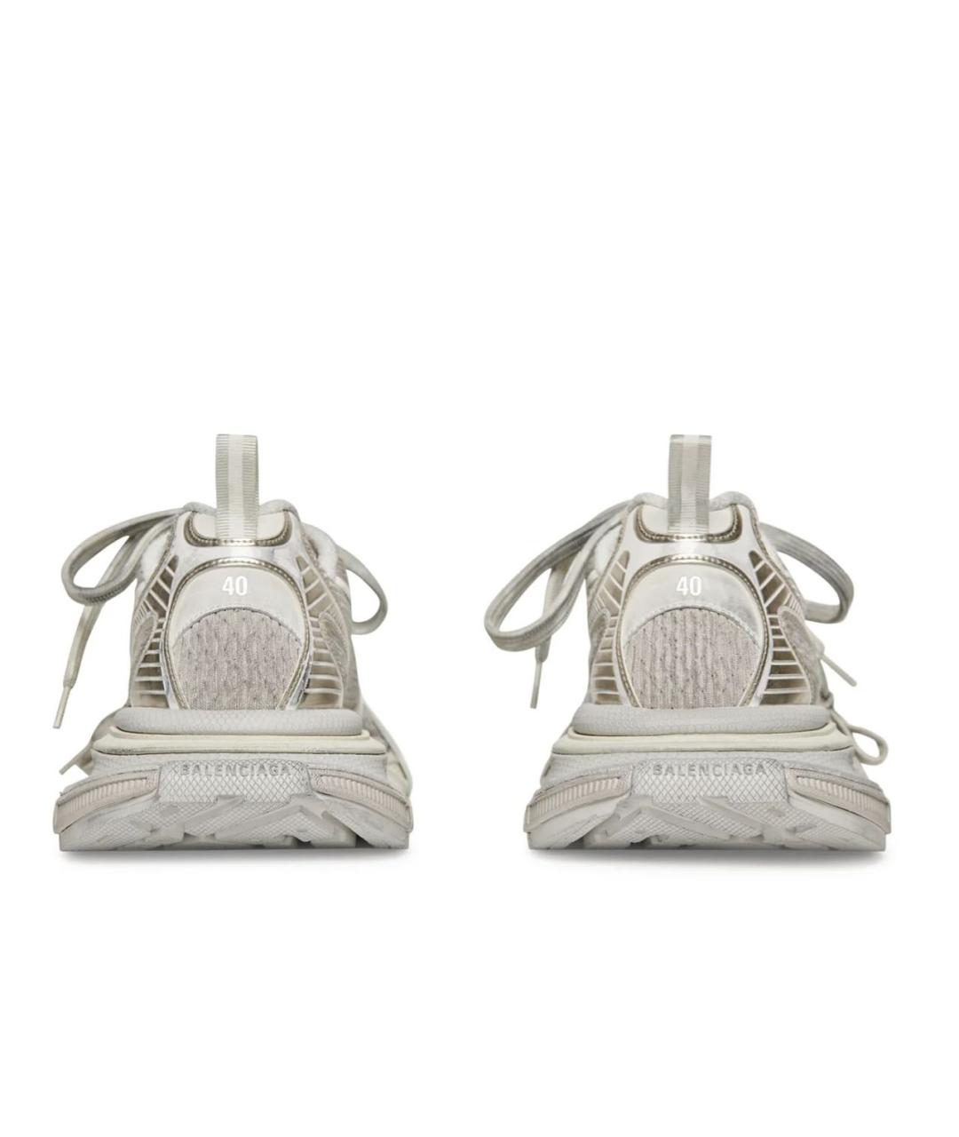BALENCIAGA Бежевые текстильные низкие кроссовки / кеды, фото 3