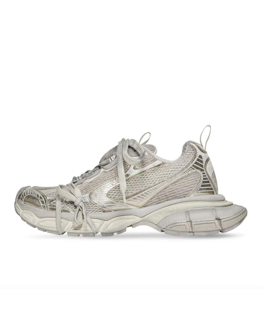 BALENCIAGA Бежевые текстильные кроссовки, фото 5