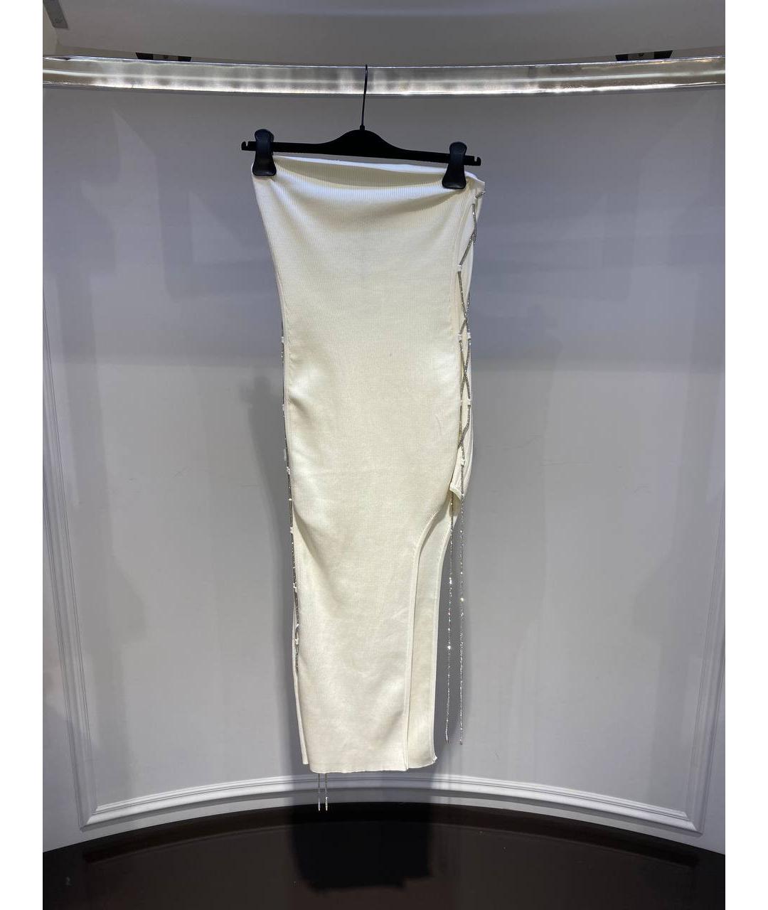 GIUSEPPE DI MORABITO Белое хлопковое вечернее платье, фото 3