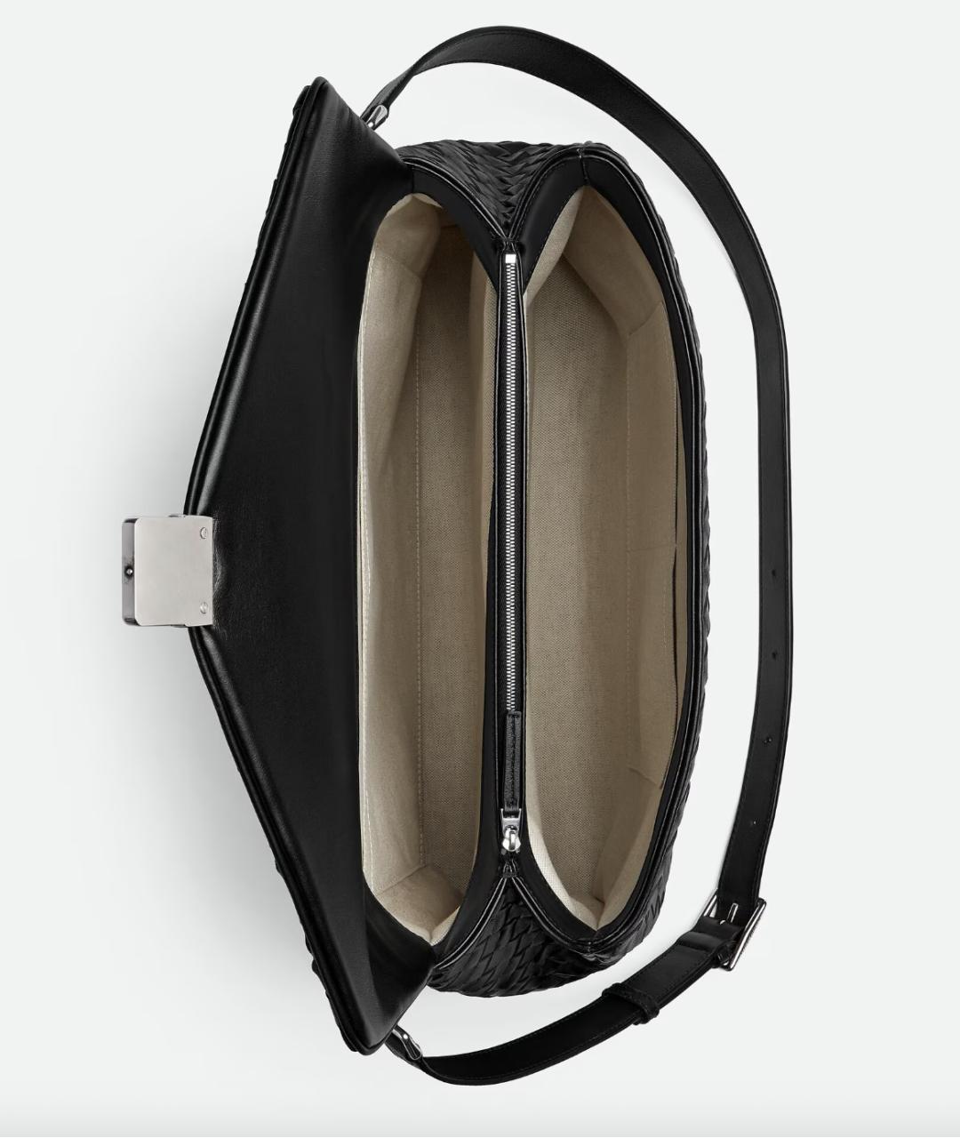 BOTTEGA VENETA Черный кожаный портфель, фото 3