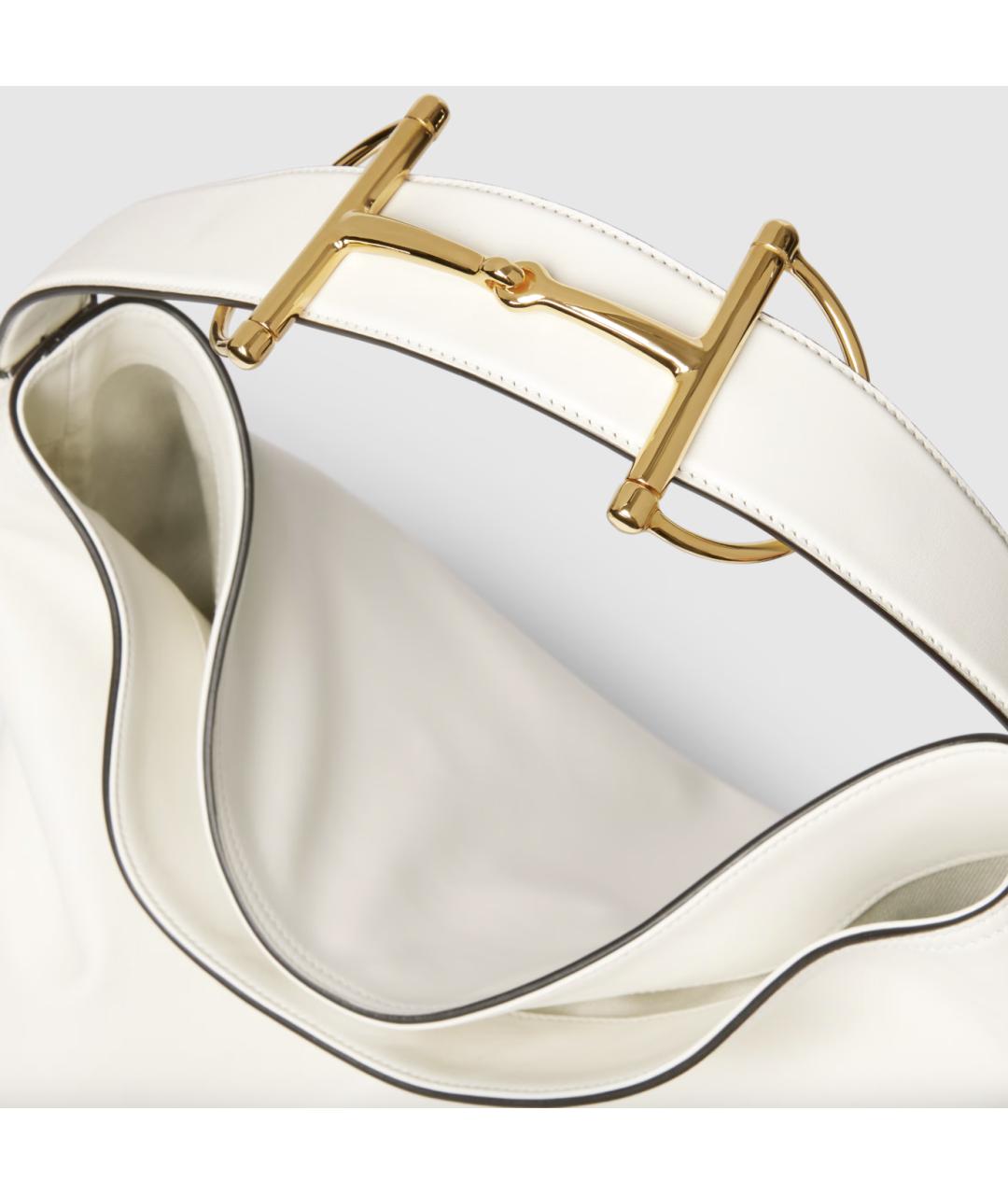 GUCCI Белая кожаная сумка через плечо, фото 5