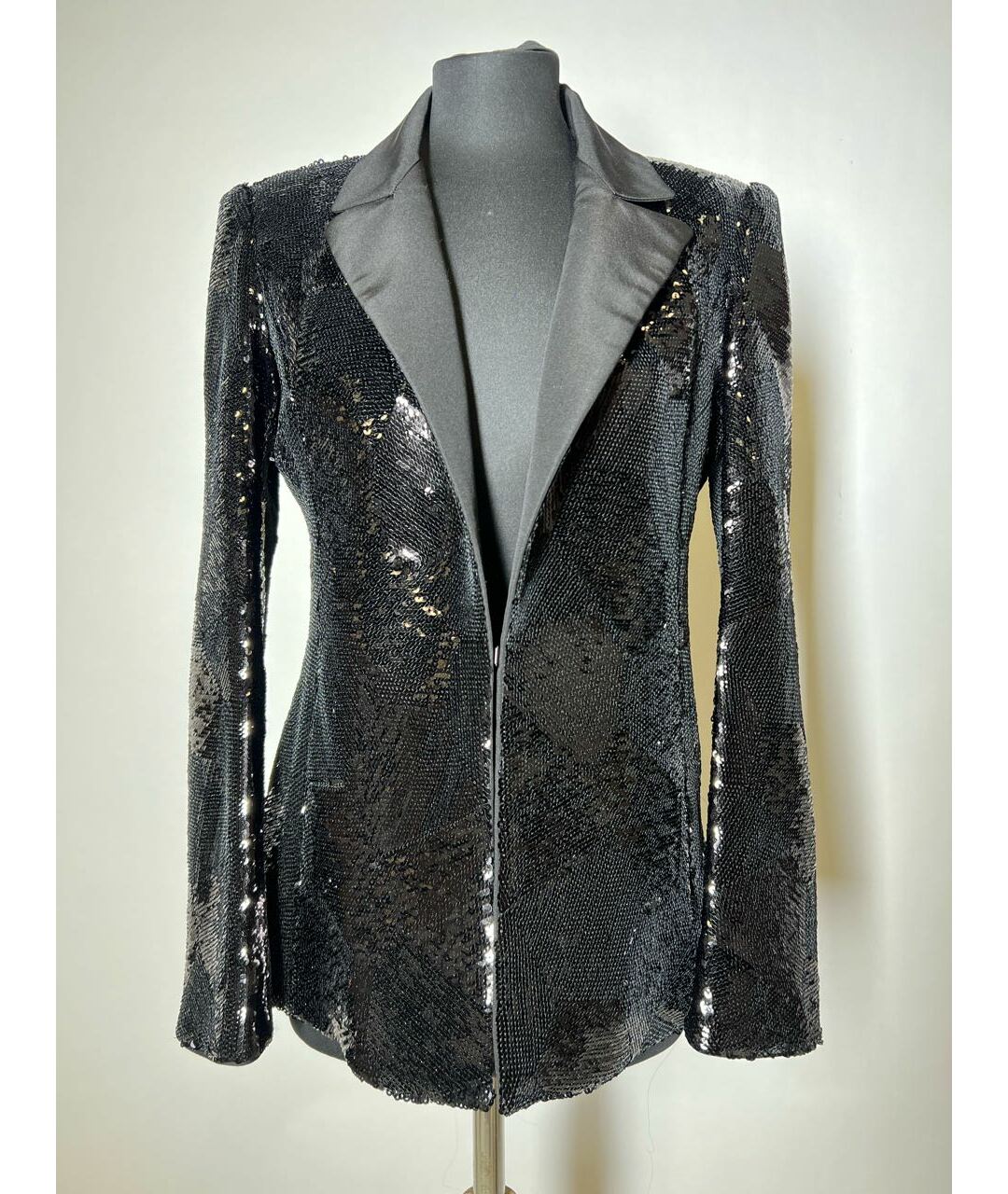 BRANDON MAXWELL Черный шелковый жакет/пиджак, фото 4