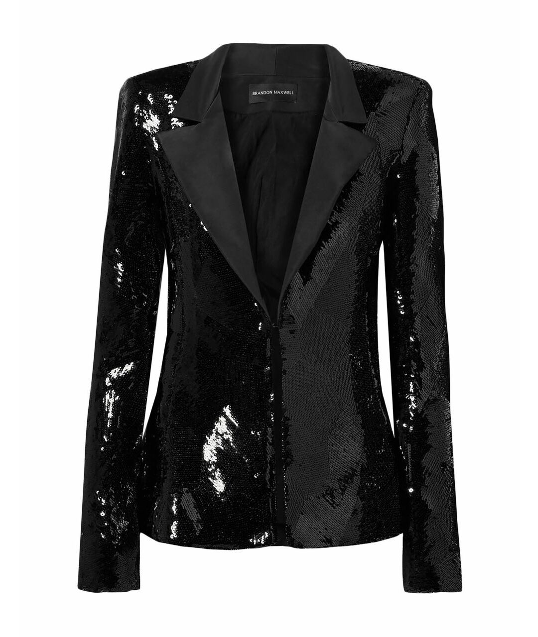 BRANDON MAXWELL Черный шелковый жакет/пиджак, фото 1