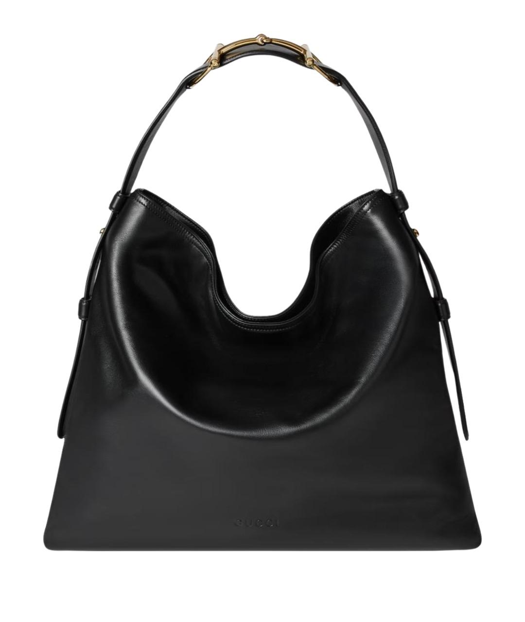 GUCCI Черная кожаная сумка через плечо, фото 1