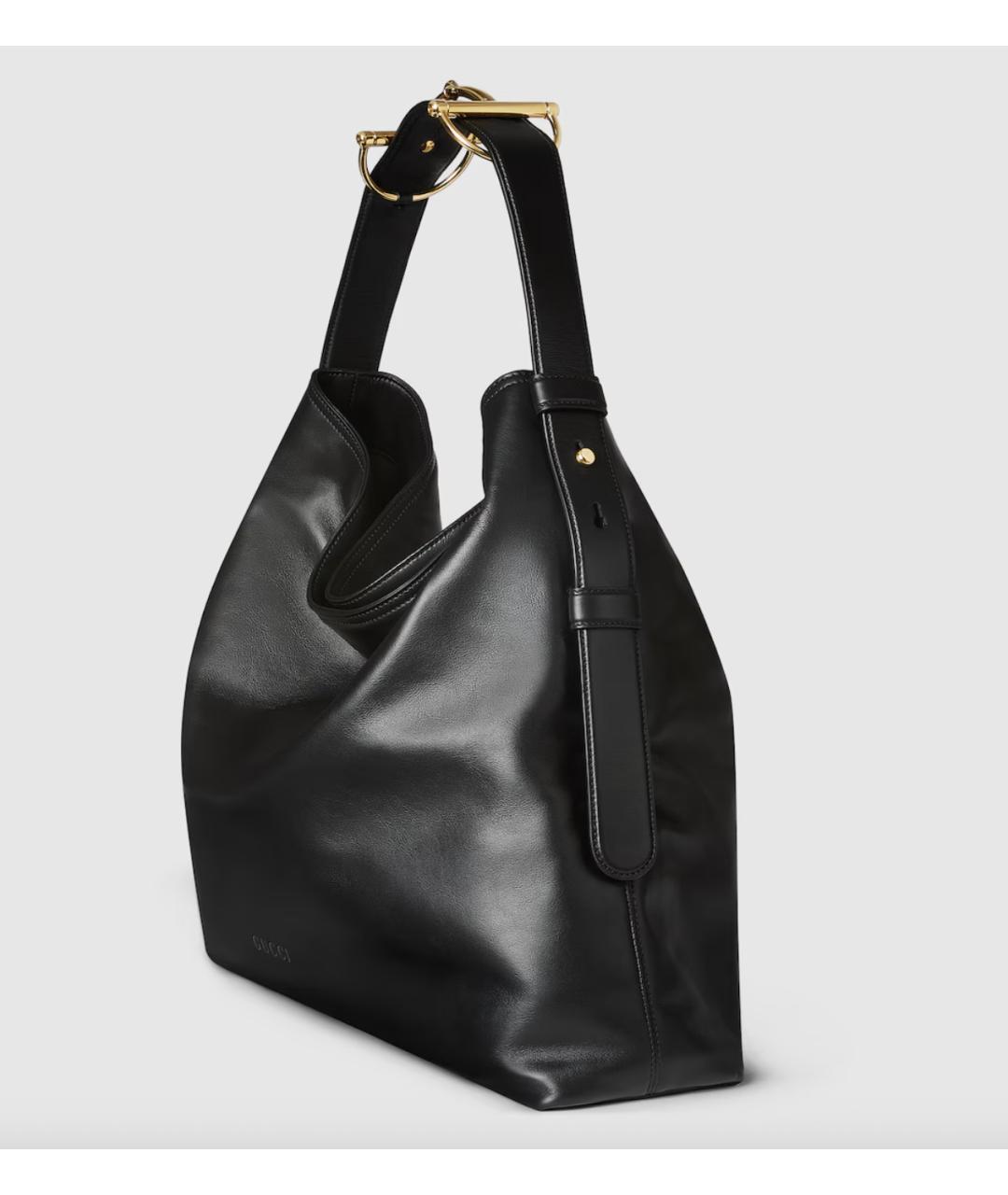 GUCCI Черная кожаная сумка через плечо, фото 3