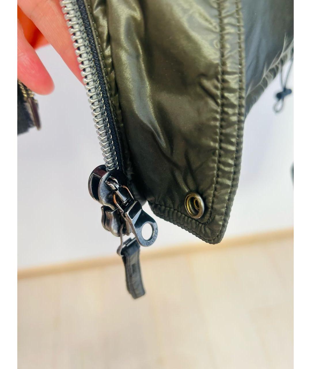 DUVETICA Хаки полиамидовый пуховик, фото 4