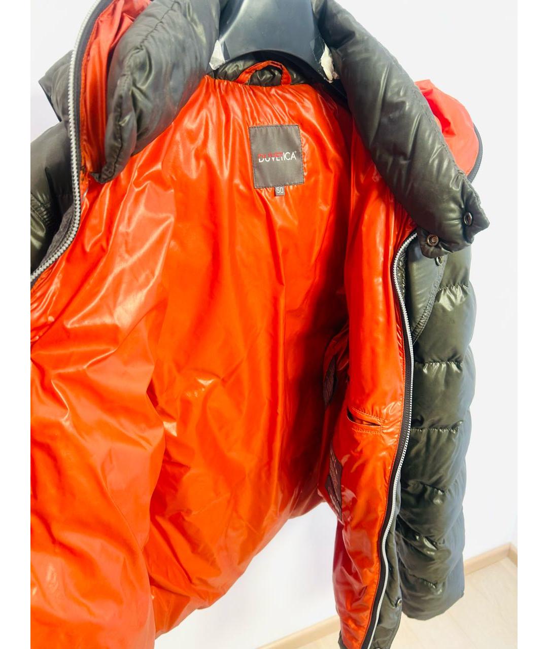 DUVETICA Хаки полиамидовый пуховик, фото 5