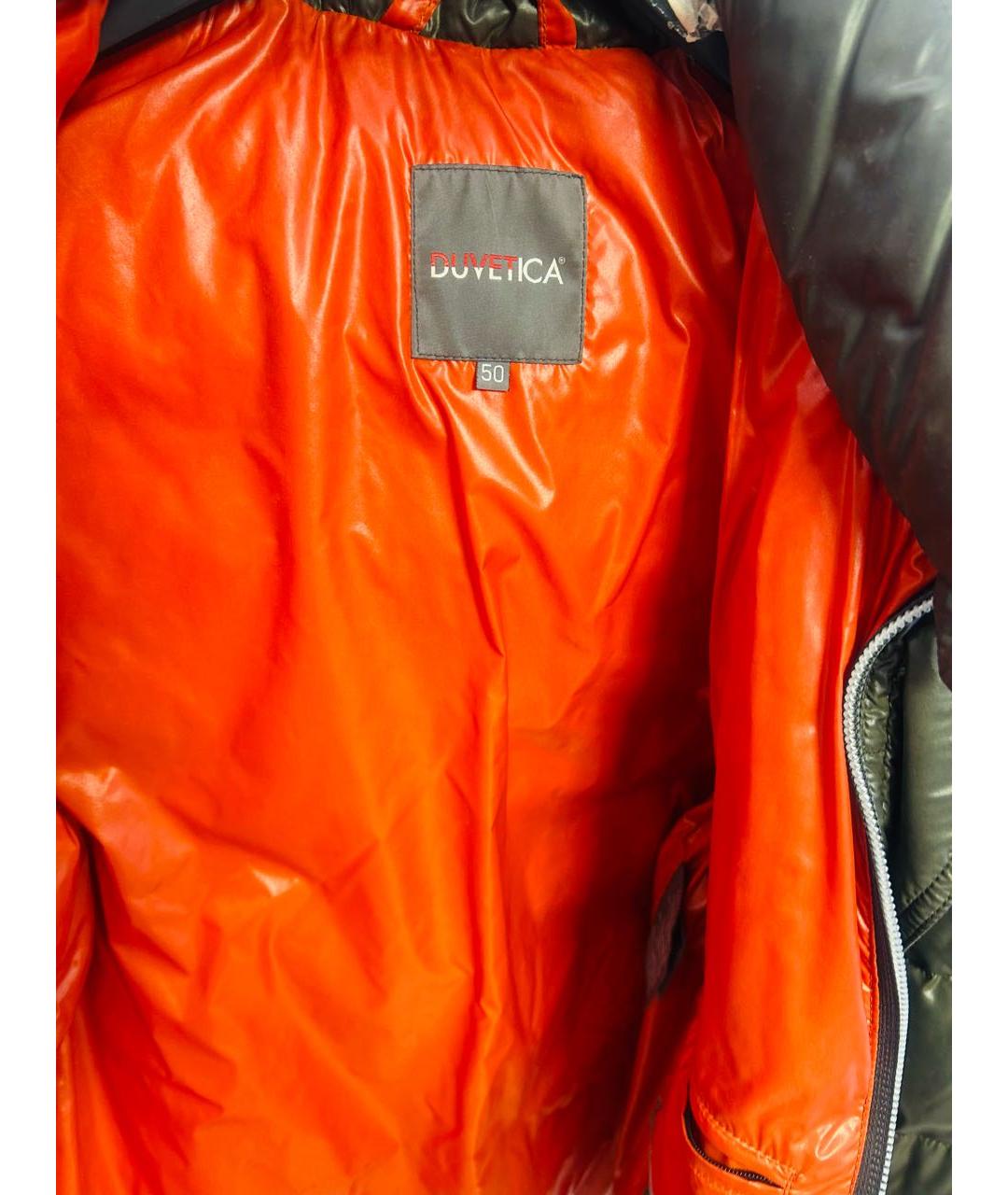 DUVETICA Хаки полиамидовый пуховик, фото 3