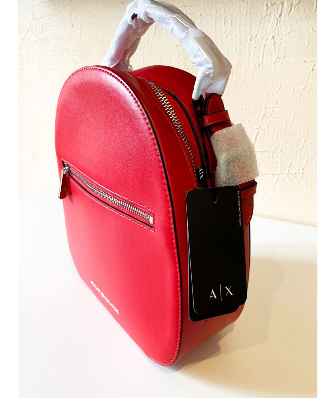 EMPORIO ARMANI Красный рюкзак из искусственной кожи, фото 5