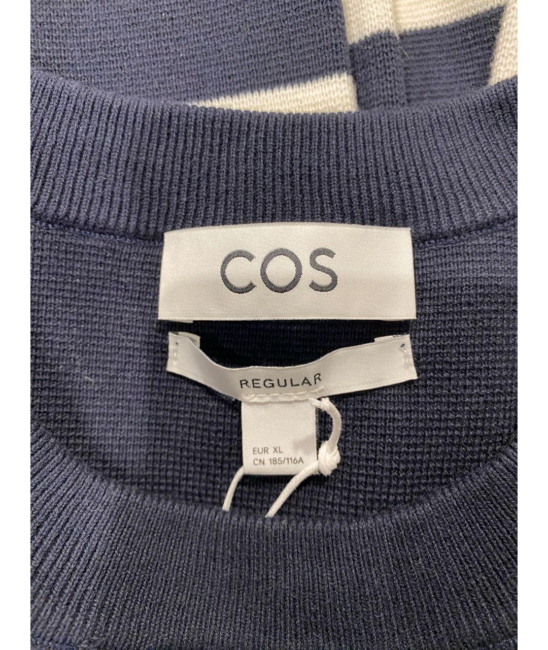 COS Темно-синий хлопковый джемпер / свитер, фото 3