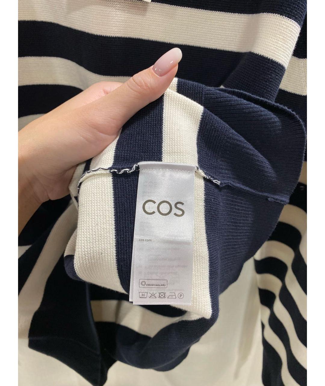 COS Темно-синий хлопковый джемпер / свитер, фото 6