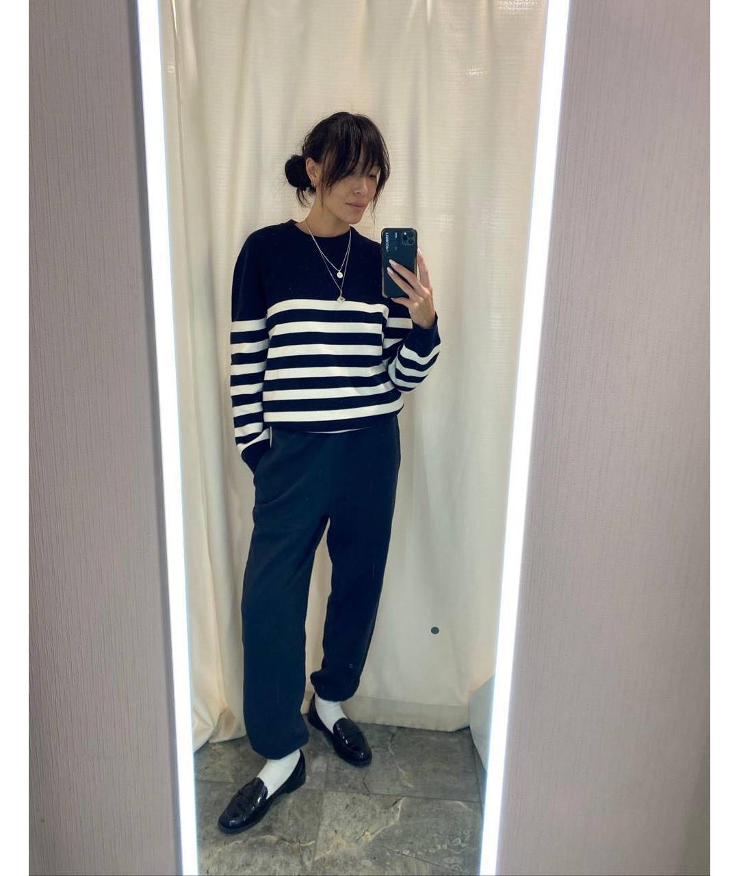 COS Темно-синий хлопковый джемпер / свитер, фото 4