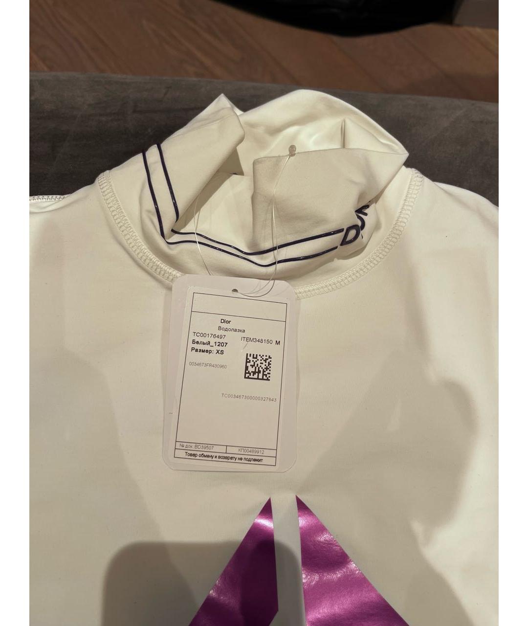 CHRISTIAN DIOR Белая хлопковая водолазка, фото 4
