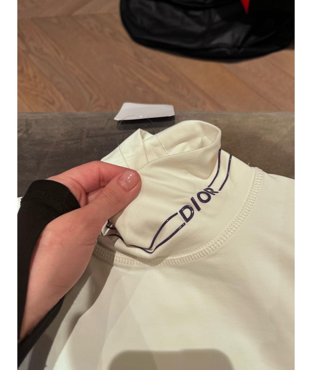 CHRISTIAN DIOR Белая хлопковая водолазка, фото 6