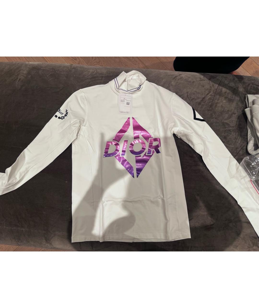 CHRISTIAN DIOR Белая хлопковая водолазка, фото 7
