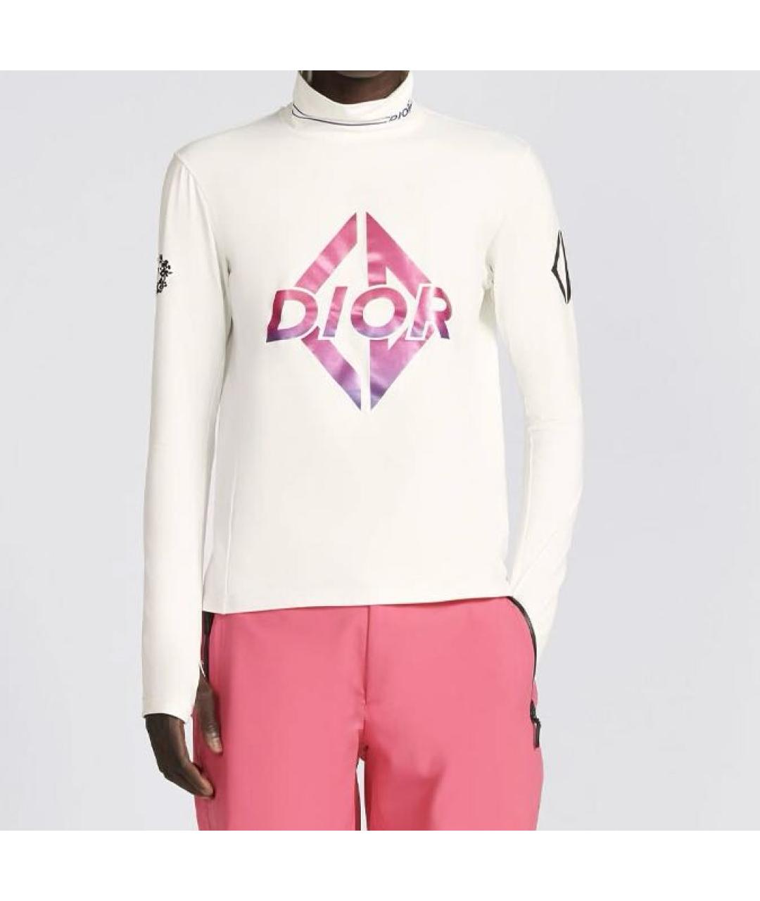 CHRISTIAN DIOR Белая хлопковая водолазка, фото 2