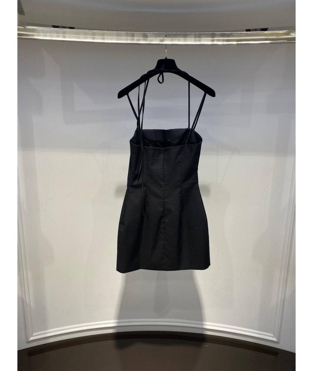 GIUSEPPE DI MORABITO Черное хлопковое вечернее платье, фото 2