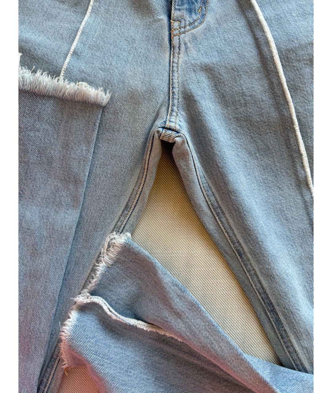 ROKH Голубые хлопковые джинсы слим, фото 4
