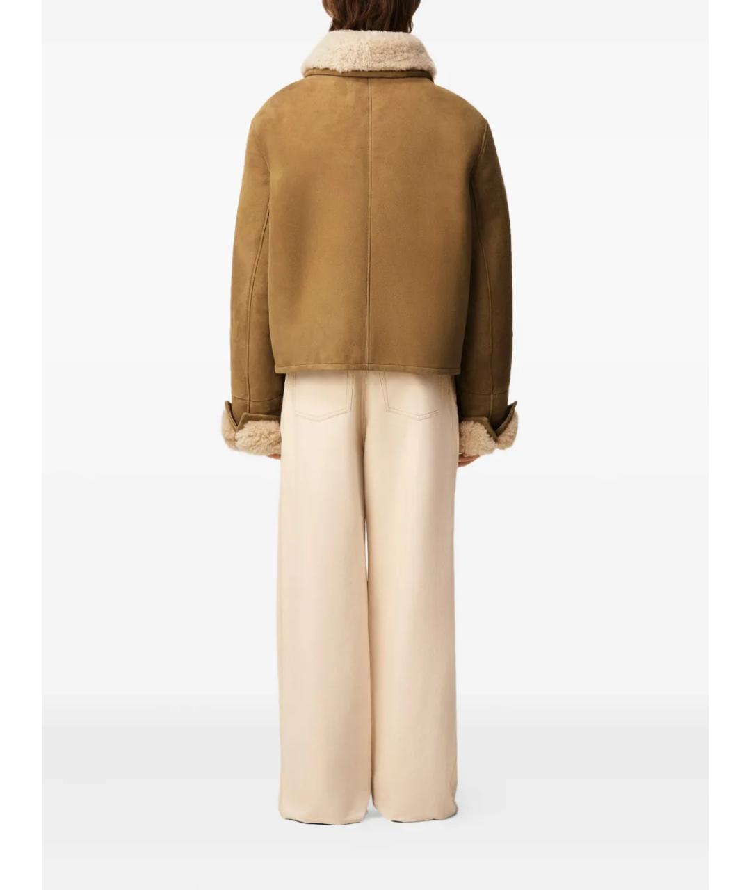 Ami Paris Коричневая кожаная куртка, фото 4