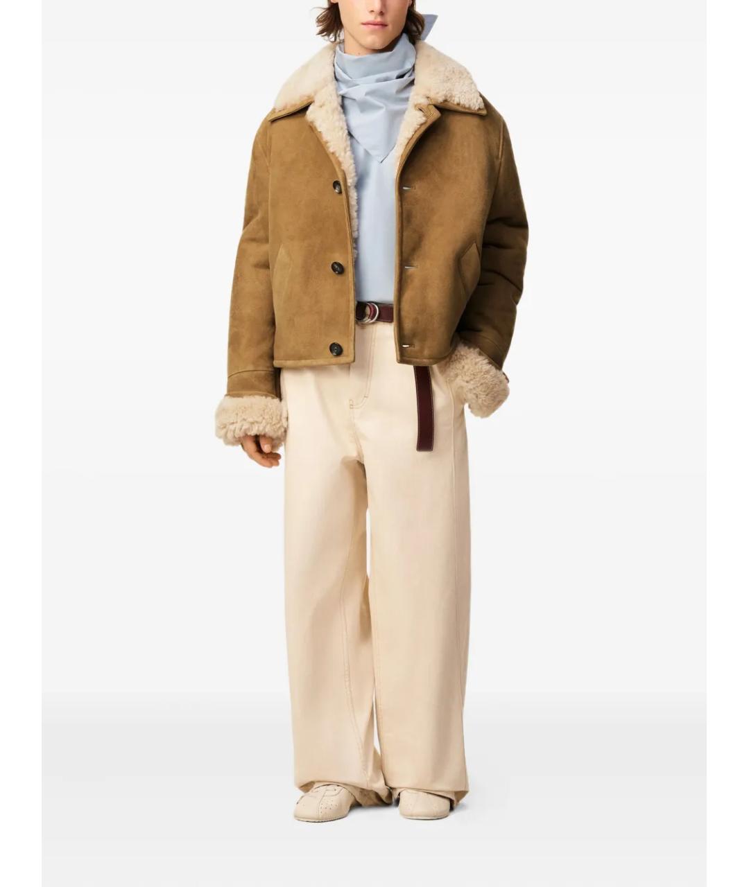 Ami Paris Коричневая кожаная куртка, фото 3