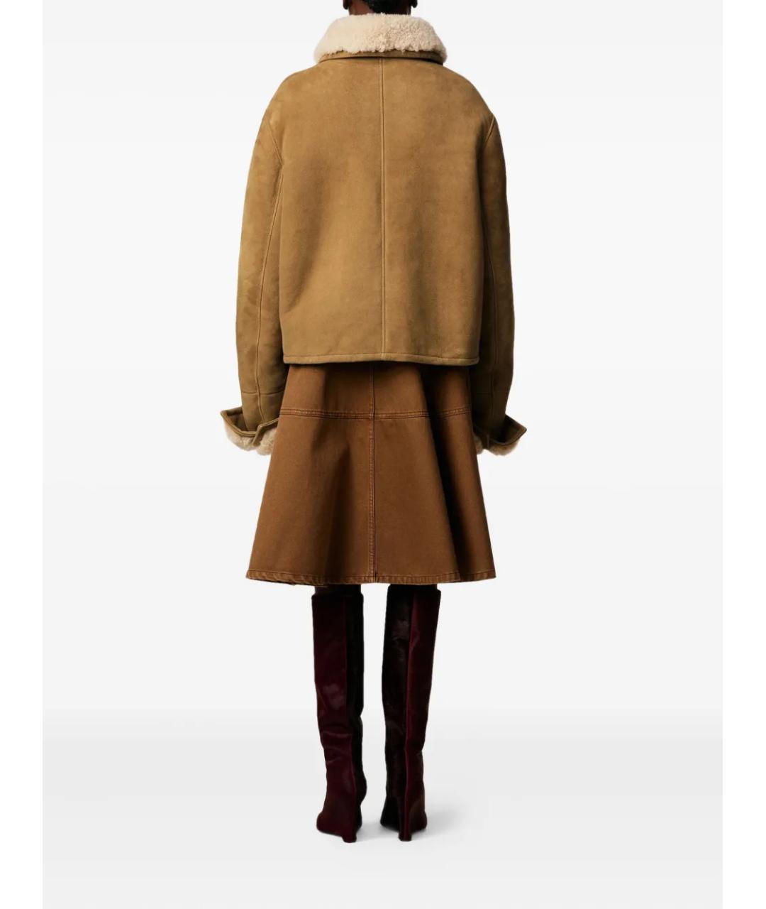 Ami Paris Коричневая кожаная куртка, фото 5