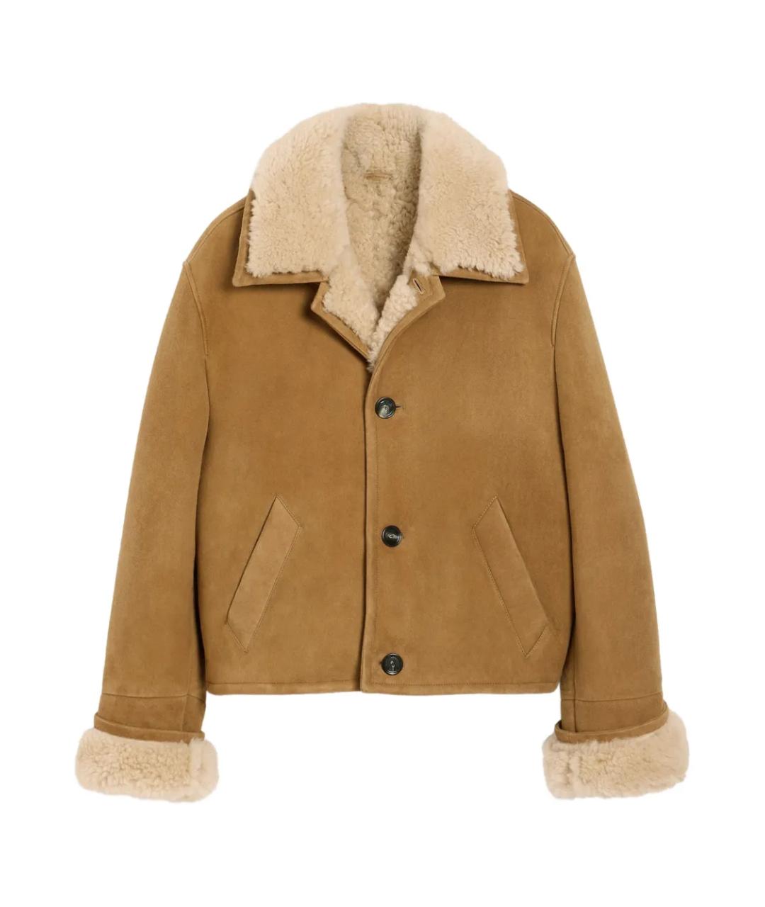 Ami Paris Коричневая кожаная куртка, фото 1