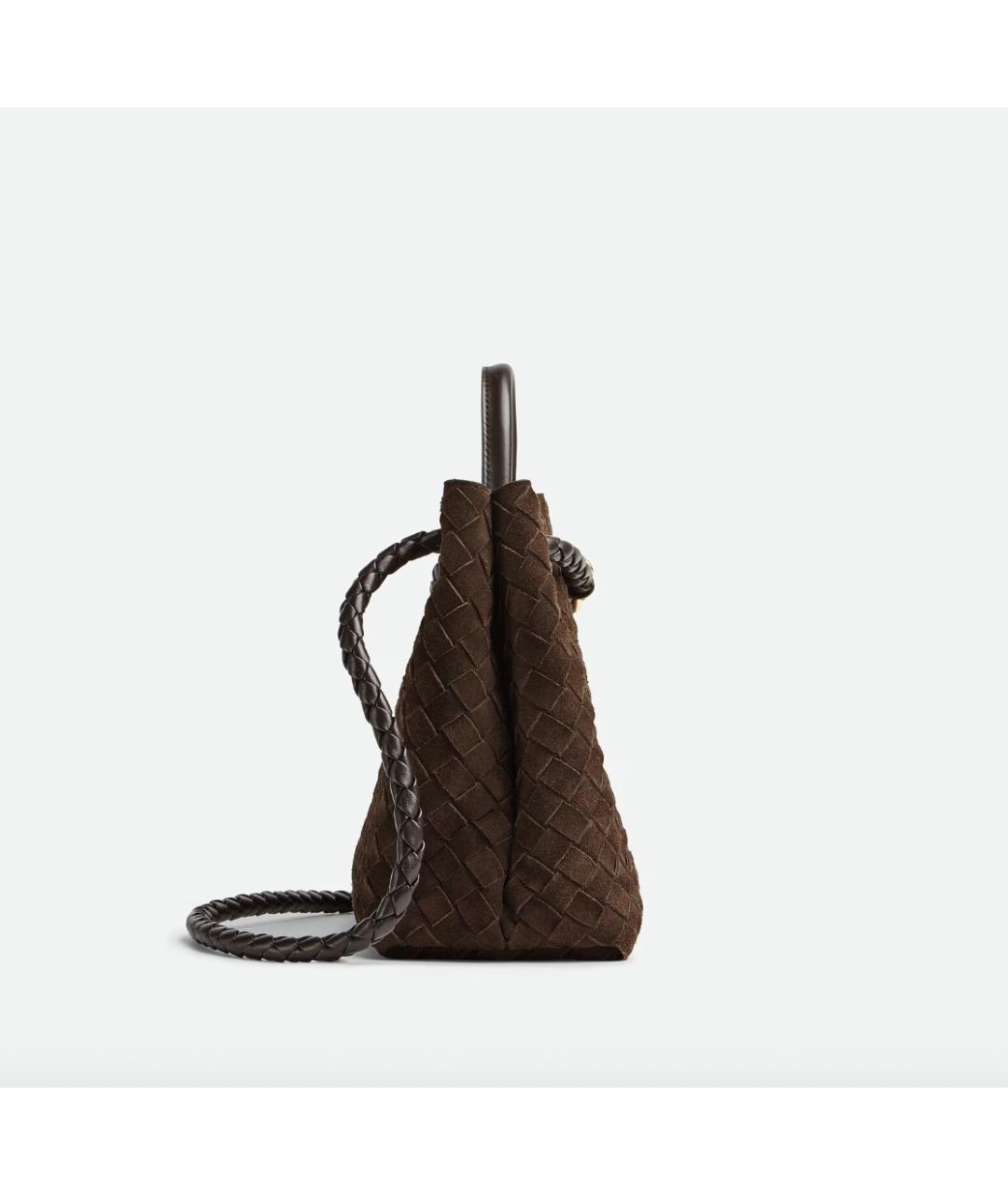 BOTTEGA VENETA Коричневая замшевая сумка тоут, фото 4