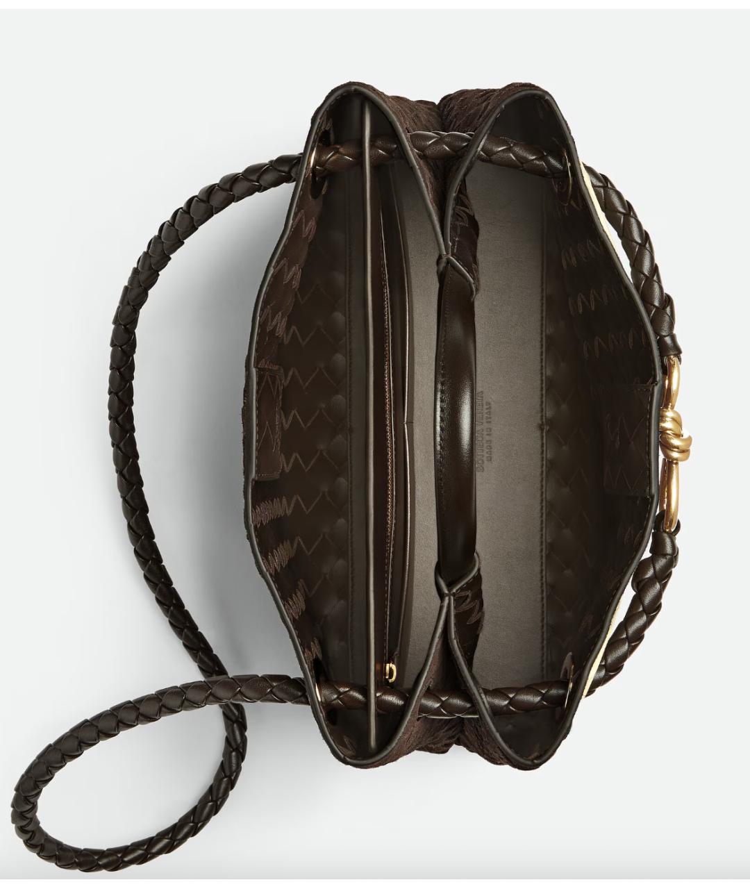 BOTTEGA VENETA Коричневая замшевая сумка тоут, фото 3