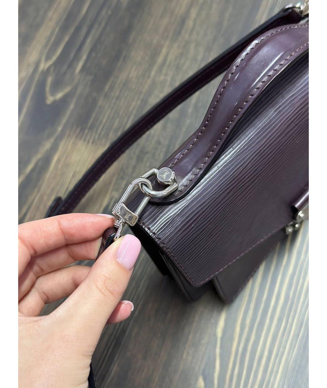 LOUIS VUITTON Фиолетовая кожаная сумка через плечо, фото 4