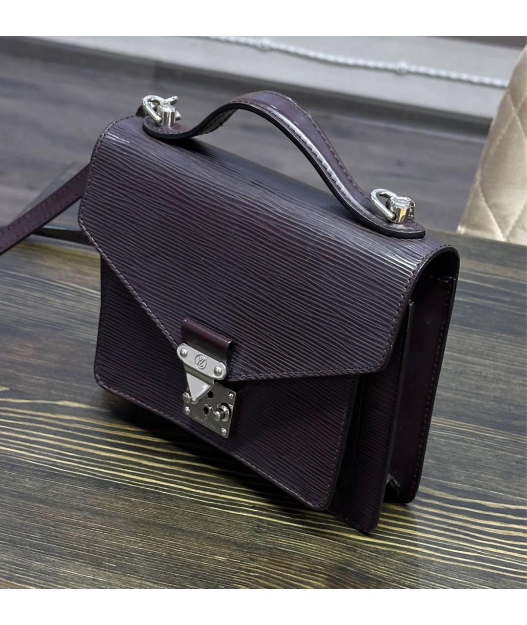 LOUIS VUITTON Фиолетовая кожаная сумка через плечо, фото 2