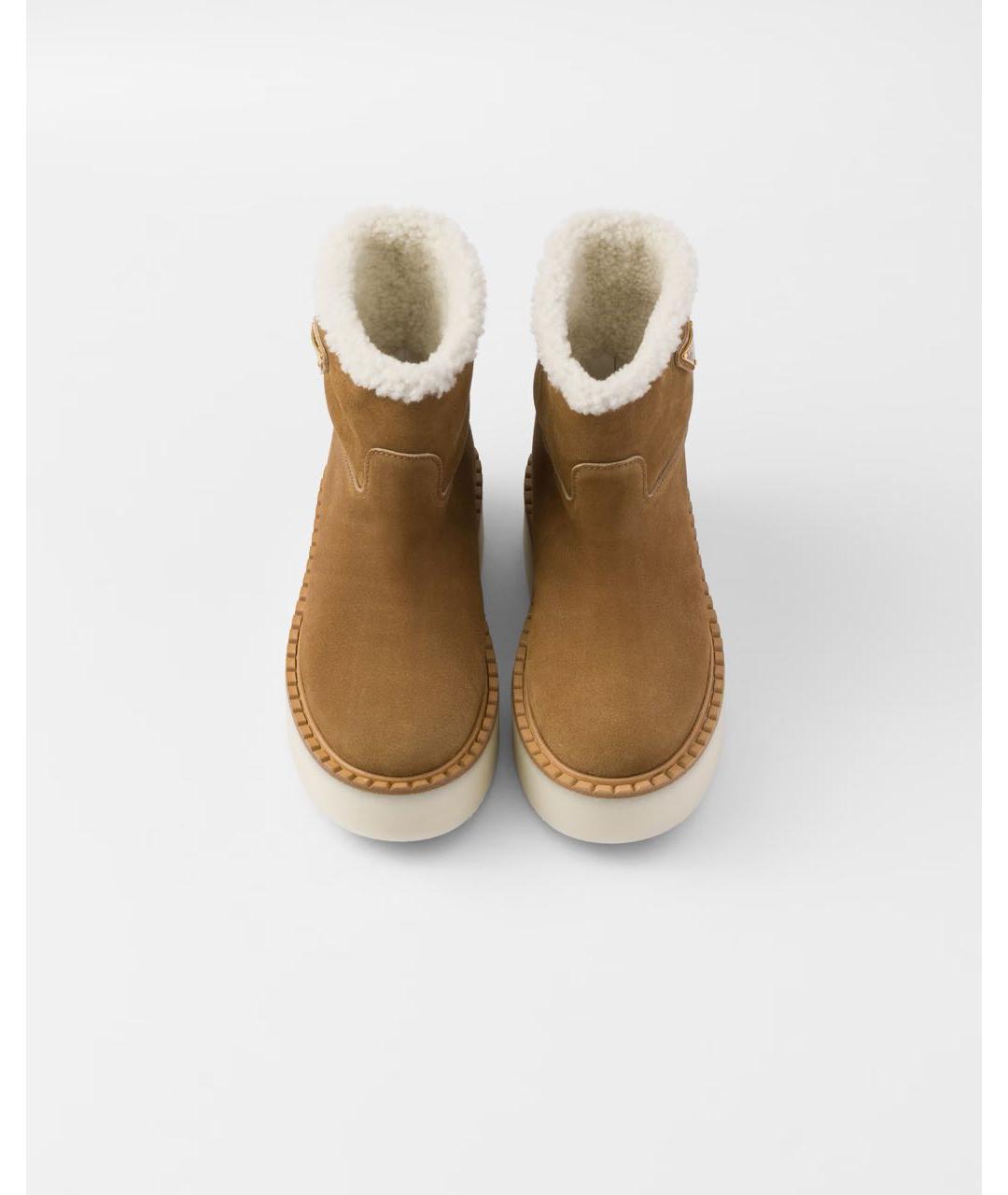 PRADA Коричневые замшевые ботинки, фото 3