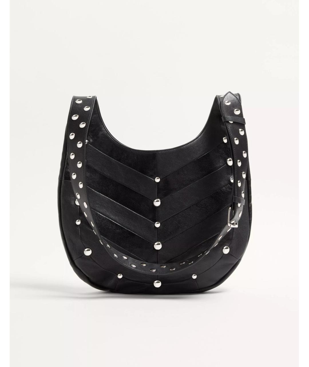 VALENTINO Черная кожаная сумка через плечо, фото 3