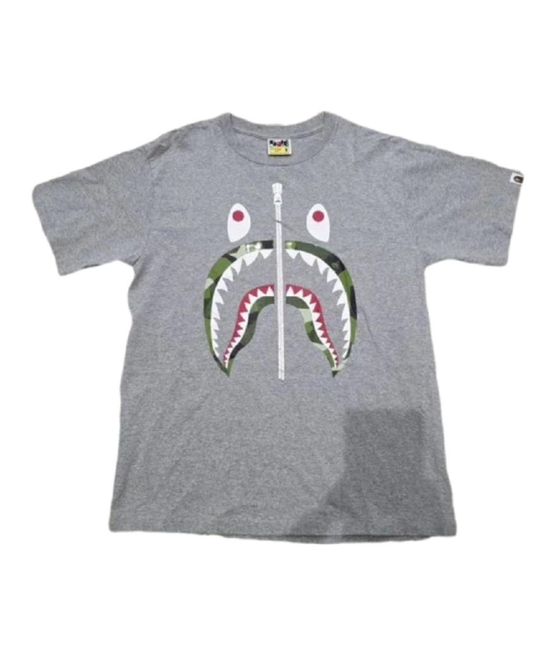 A BATHING APE Серая хлопковая футболка, фото 1