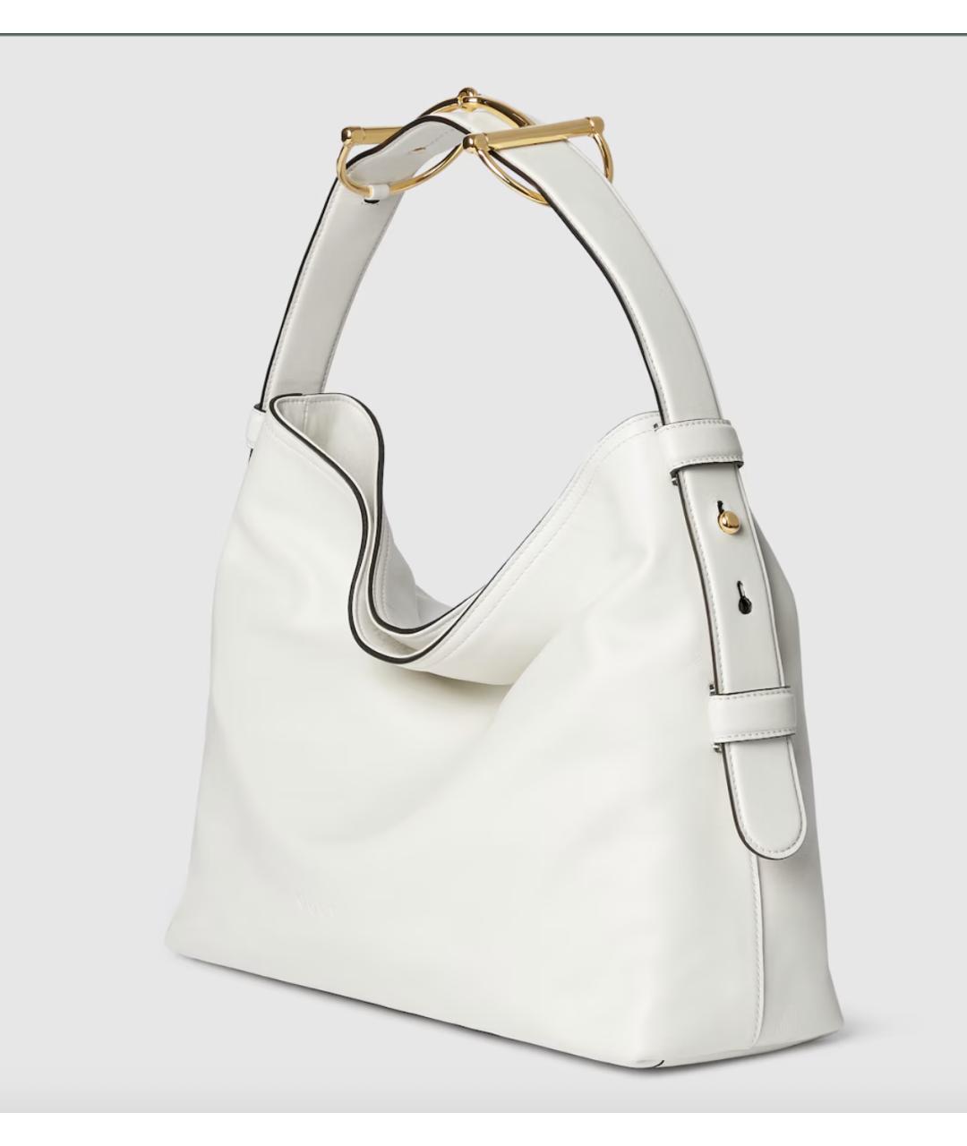 GUCCI Белая кожаная сумка через плечо, фото 3