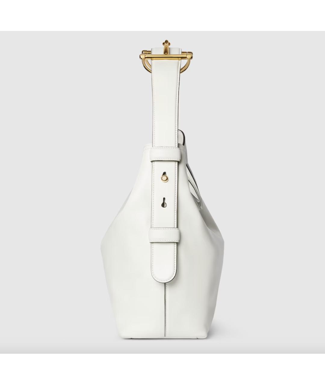 GUCCI Белая кожаная сумка через плечо, фото 5