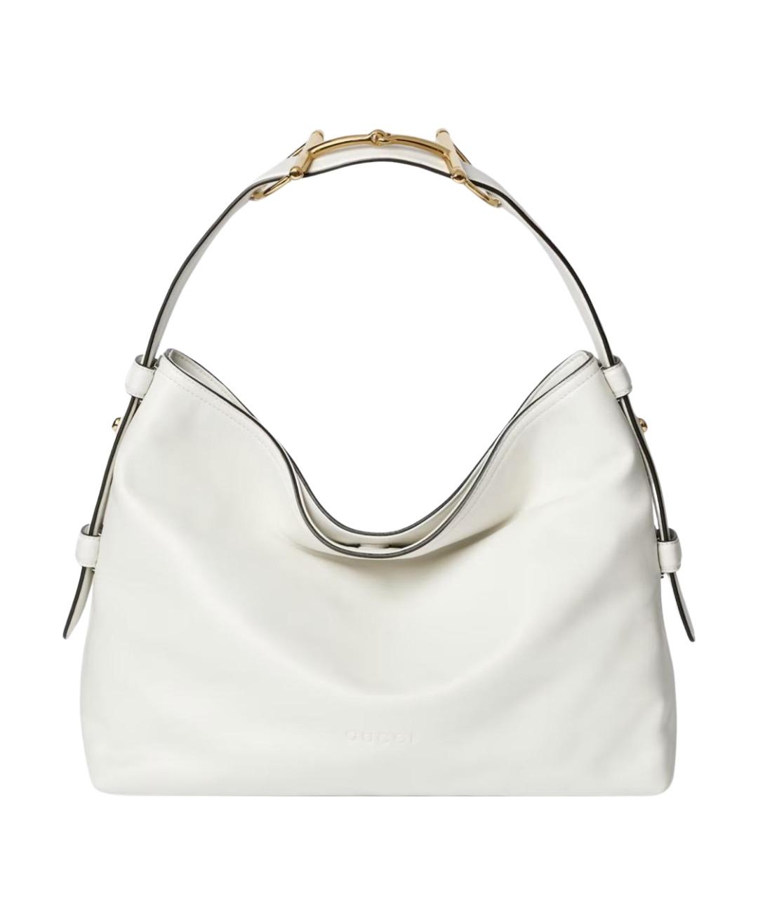 GUCCI Белая кожаная сумка через плечо, фото 1