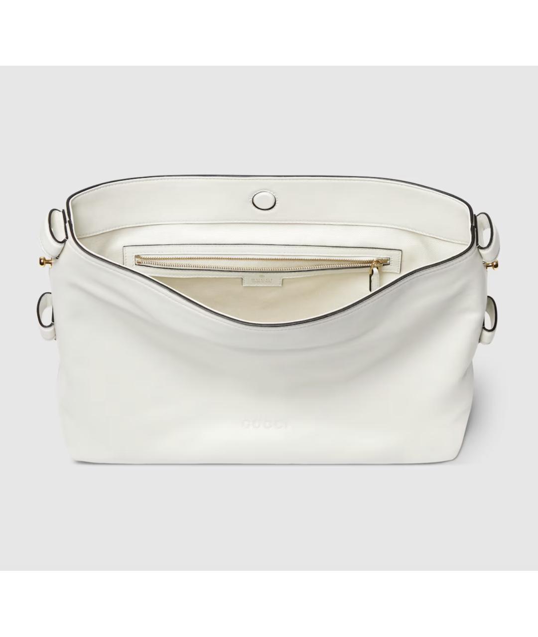 GUCCI Белая кожаная сумка через плечо, фото 6