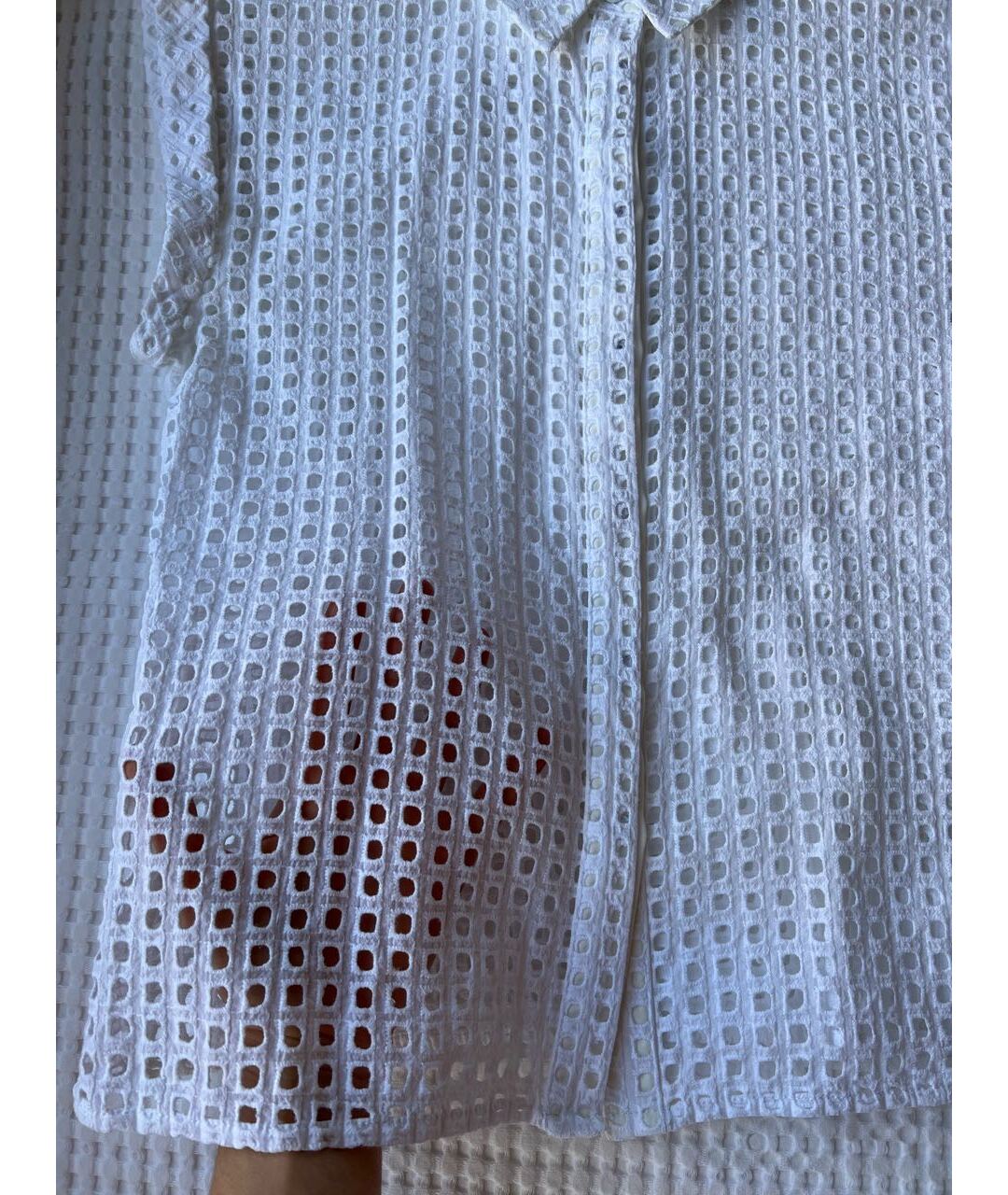DKNY Белая хлопковая рубашка, фото 4