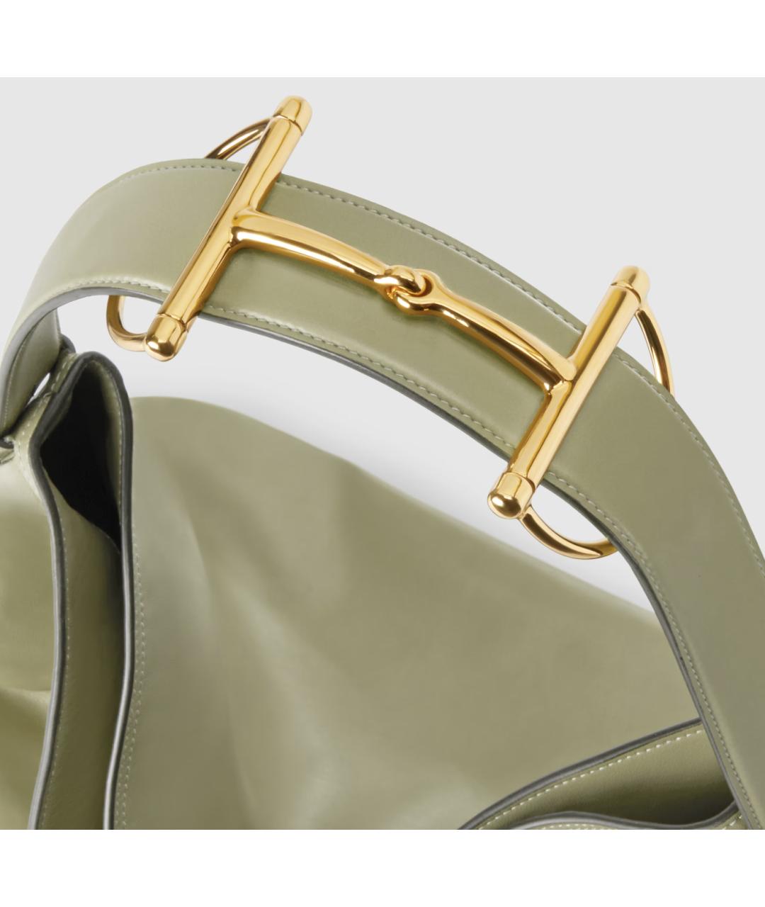 GUCCI Зеленая кожаная сумка через плечо, фото 4