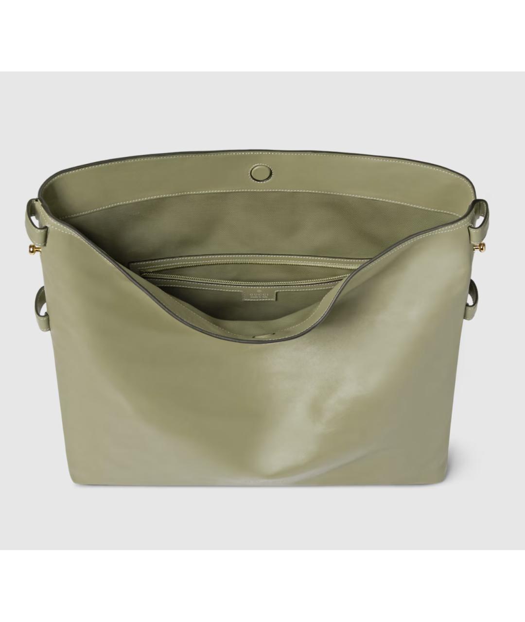 GUCCI Зеленая кожаная сумка через плечо, фото 6